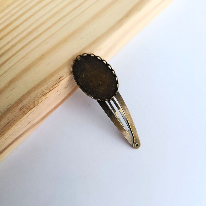 Tic Tac Hair Clip Bezel Antique Bronze 32 mm Tic Tac Hair Clip Bezel Antique Bronze 32 mm