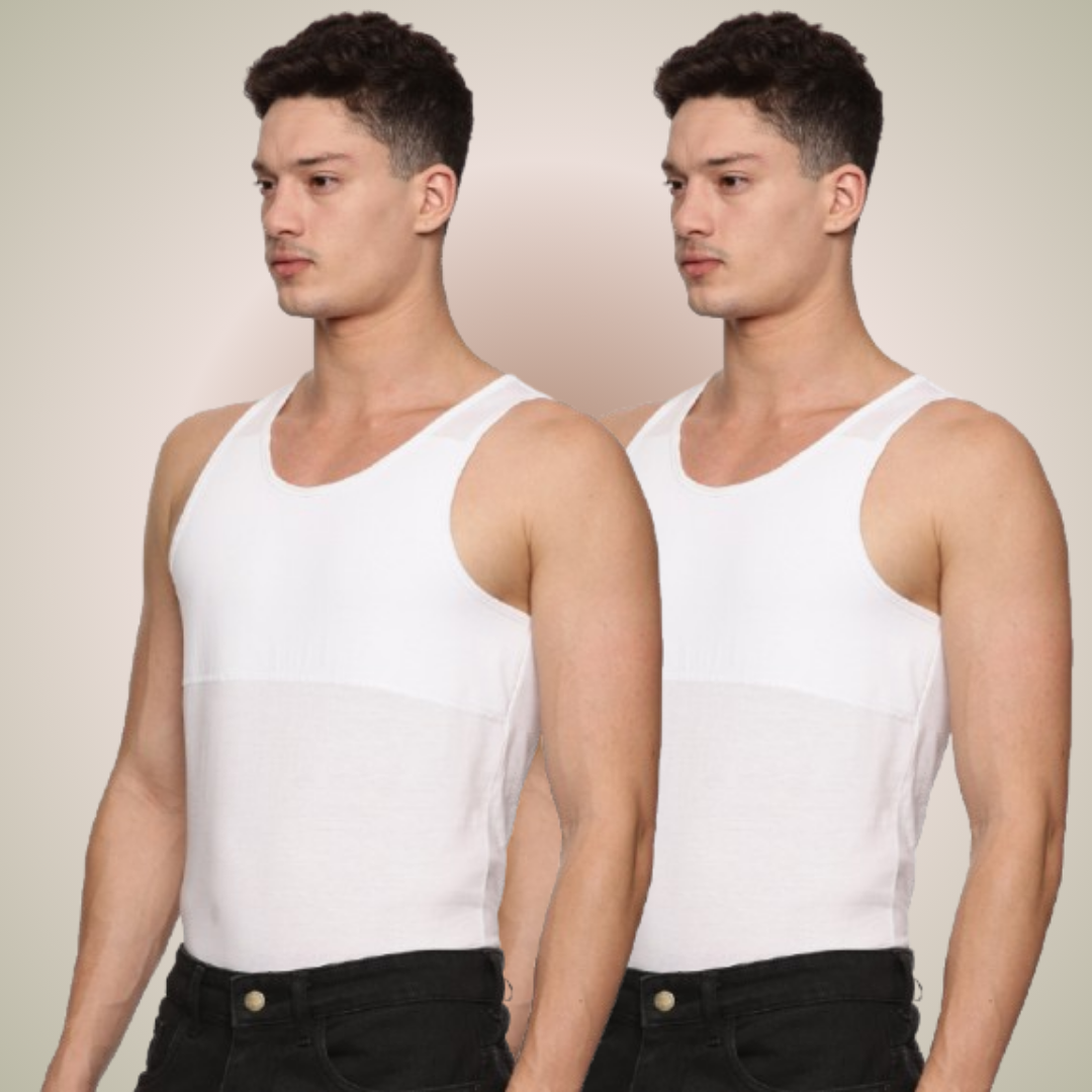 Men's Chest Compression Vest to Hide Gynecomastia Moobs Shapewear, Compression Chest Binder for Men to Hide Moobs(pack of 2) Men's Chest Compression Vest to Hide Gynecomastia Moobs Shapewear, Compression Chest Binder for Men to Hide Moobs(pack of 2)