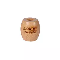 Wooden bamboo toothbrush holder for daily oral care