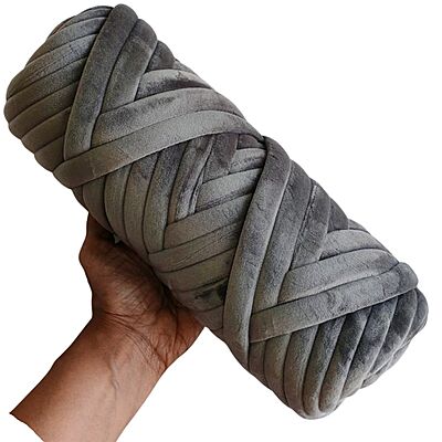 Jumbo Finger Knitting Yarn 15mm- 43 Dark Grey