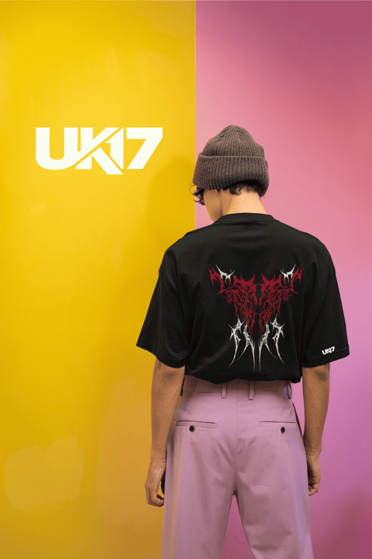 Crimson Chaos Oversized Tee