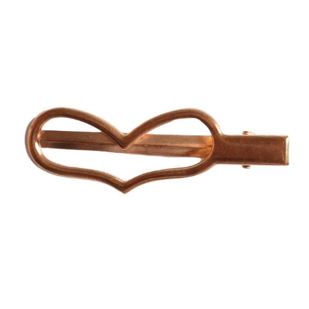 Hair Alligator Blank Clip - Long Heart