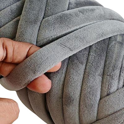 Jumbo Finger Knitting Yarn 15mm- 43 Dark Grey