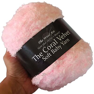 Coral Velvet Soft Baby Yarn 102 Lite Pink