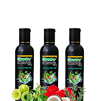 Growv Naturals Unisex Herbal Hair Oil 100ml (Pack of 3) | 100% Natural & Chemical-Free |