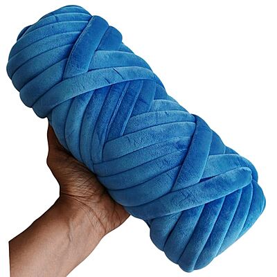 Jumbo Finger Knitting Yarn 15mm-42 Denim Blue Jumbo Finger Knitting Yarn 15mm-42 Denim Blue