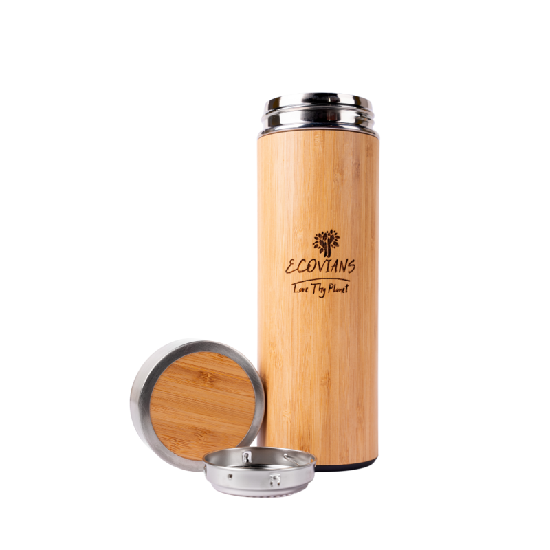 Bamboo Water Bottle | Thermos Bamboo Flask | Hot & Cold | Unique & Stylish Bottle for Office Gym Travel Bamboo Water Bottle | Thermos Bamboo Flask | Hot & Cold | Unique & Stylish Bottle for Office Gym Travel