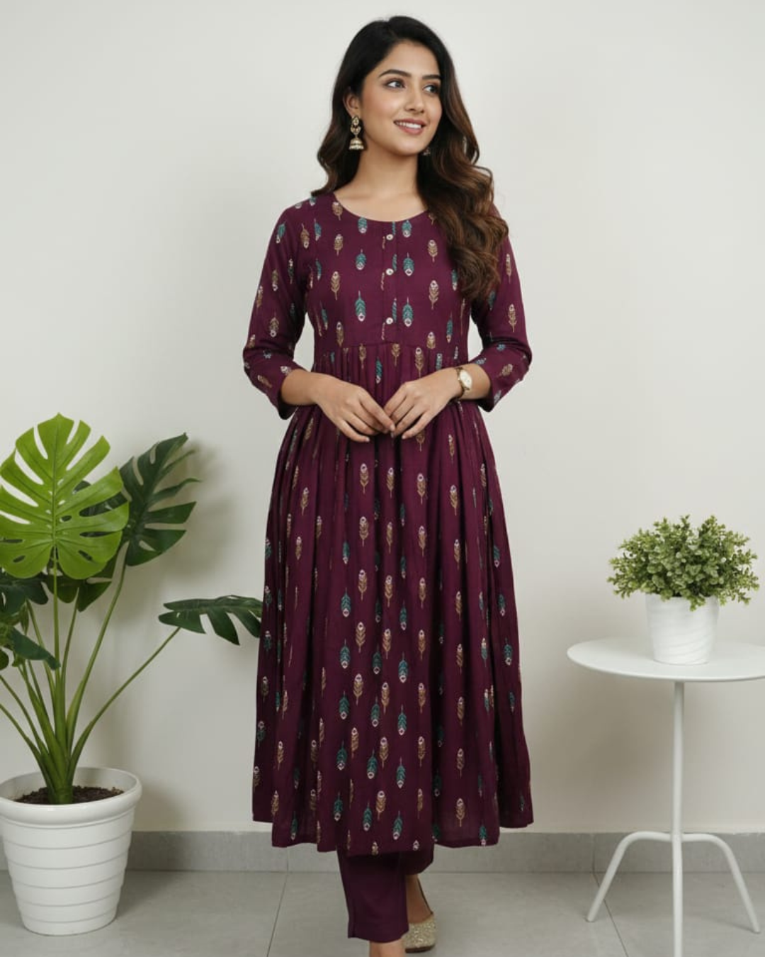 Feeding Kurti Purple