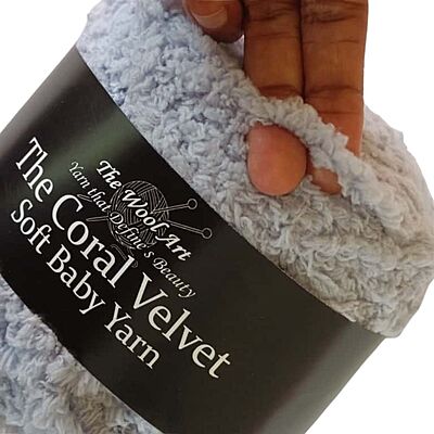 Coral Velvet Soft Baby Yarn 120 Lite Grey