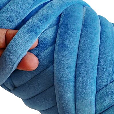 Jumbo Finger Knitting Yarn 15mm-42 Denim Blue Jumbo Finger Knitting Yarn 15mm-42 Denim Blue