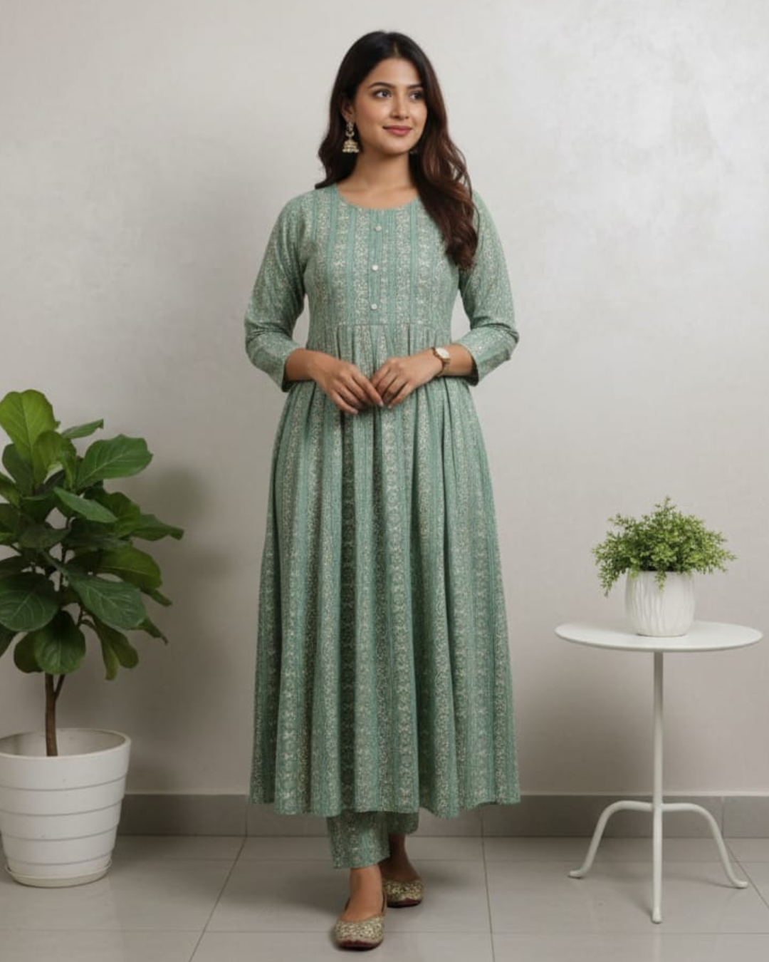 Feeding Kurti Green