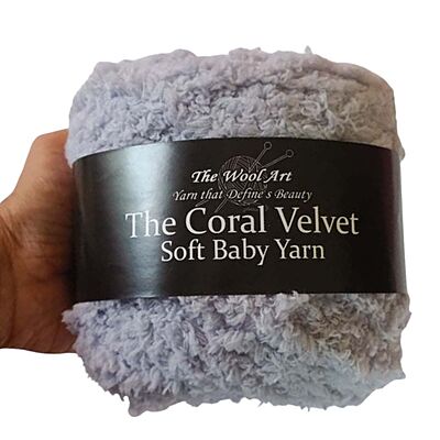 Coral Velvet Soft Baby Yarn 120 Lite Grey