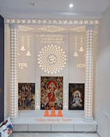 Eternal Om Full Corian Mandir with Backlight