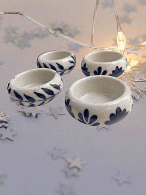 Round Tea-Light Holders set of 2