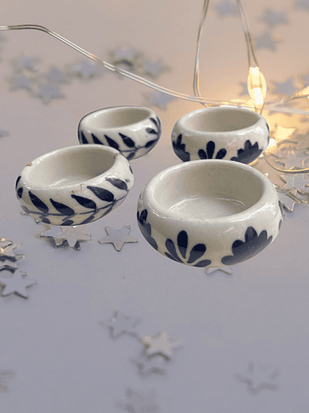 Round Tea-Light Holders set of 2