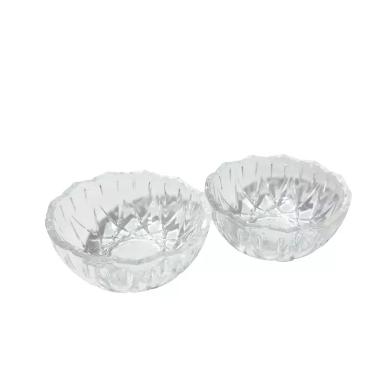 Two-Piece Crystal-Look Glass Bowl Set