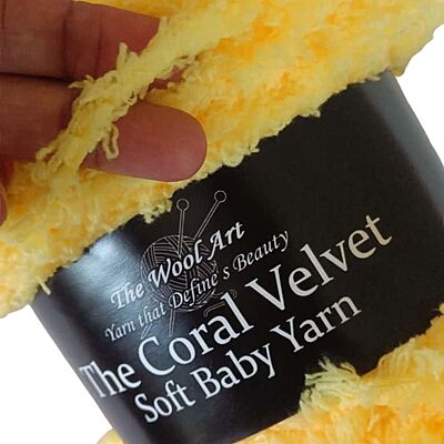 Coral Velvet Soft Baby Yarn 114 Yellow Coral Velvet Soft Baby Yarn 114 Yellow