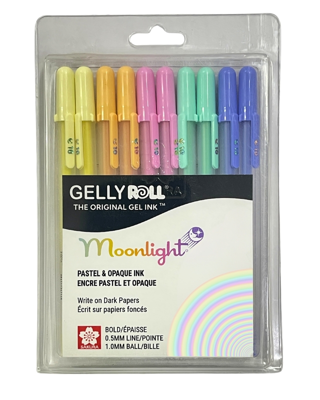 SAKURA GELLY ROLL MOONLIGHT PASTEL AND OPAQUE COLOR PACK OF 10 PENS SAKURA GELLY ROLL MOONLIGHT PASTEL AND OPAQUE COLOR PACK OF 10 PENS