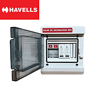 Havells WaterShield IP66 DCDB (1 in 1 out) with Inbuilt 2 nos 25A Fuse for +ve & -ve , DC SPD 600Vdc T2