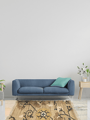 Jute Floral Carpet Rug 2' x 4'