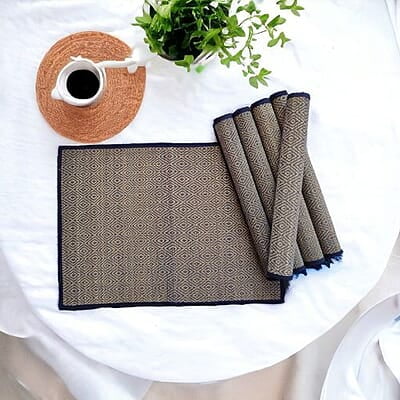 Madur Blue Rhombus Table Mats