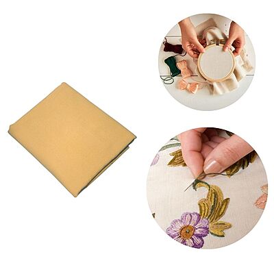 Zuchi Premium Casement Embroidery Fabric Chiku