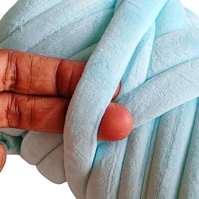 Jumbo Finger Knitting Yarn 15mm- 118 Sky Blue