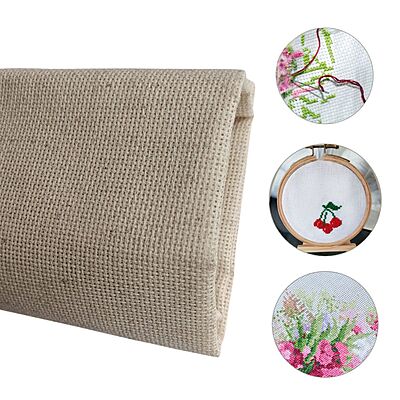 Zuchi Aida Fabric Oatmeal 14C Zuchi Aida Fabric Oatmeal 14C