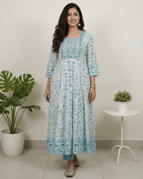 3 XL Cotton Umbrella Sky Blue