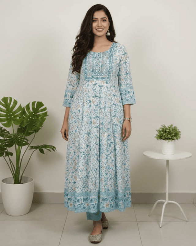 4 XL Cotton Umbrella Sky Blue