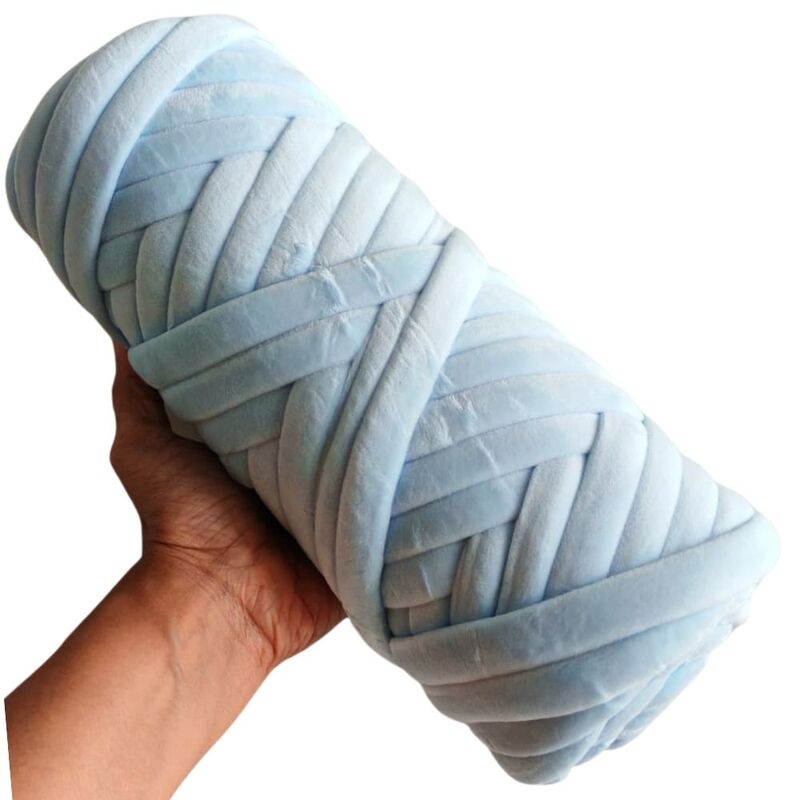 Jumbo Finger Knitting Yarn 15mm- 38 Lite Blue