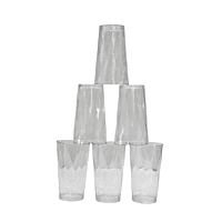 Big size Set of 6 Transparent Glass Set