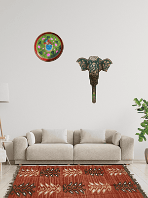 Hand-Painted Wooden Plate - Srinath Ji