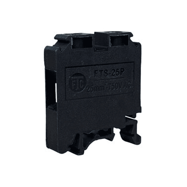 25 sqmm TERMINAL BLOCK POLYMIDE BLACK WITH END PLATE-FTS25P