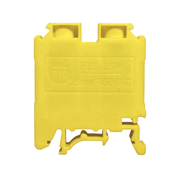 25 sqmm TERMINAL BLOCK POLYMIDE YELLOW WITH END PLATE-FTS25P