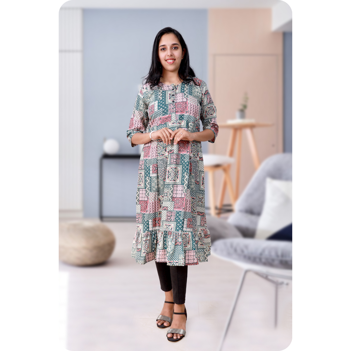 Isha Pink & Green Mix