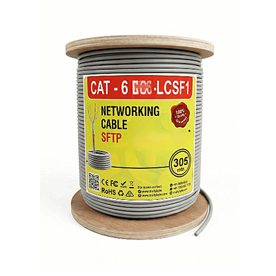 Cat-6 Copper SFTP Networking Cable | 4 Pair, 305M Roll | High-Speed Shielded Ethernet for Reliable Connectivity Cat-6 Copper SFTP Networking Cable | 4 Pair, 305M Roll | High-Speed Shielded Ethernet for Reliable Connectivity