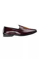 High Class Men's Black Embroidered Loafers