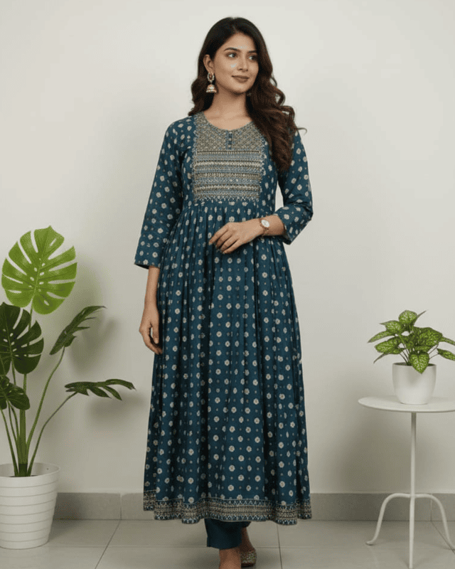 4 XL Cotton Umbrella Blue