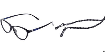 Combo Offers Soigné Female Medium Cateye Spectacle. Glossy Black with - Soigné Female Spcteacle & Snuglasses Strings.BlaTck&ransparent.Set Of 2