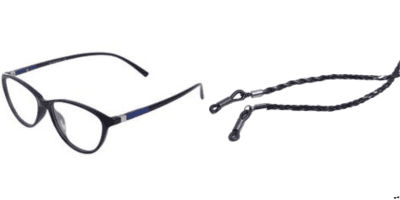 Combo Offers Soigné Female Medium Cateye Spectacle. Glossy Black with - Soigné Female Spcteacle & Snuglasses Strings.BlaTck&ransparent.Set Of 2
