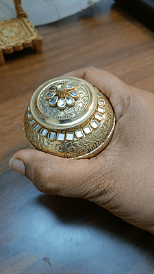 Brass Kundan Kumkum Bharani