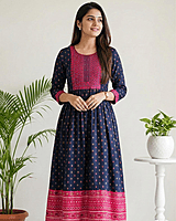 3XL Cotton Umbrella Navy Blue