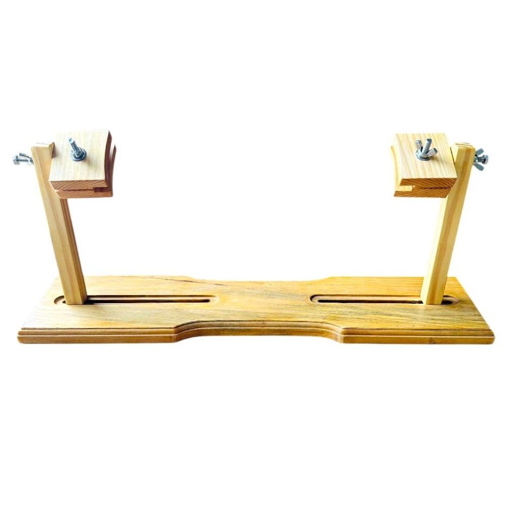 Embroidery Hoop Table Stand- Polished Wood