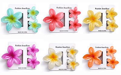 Flower Clip Card (6 cards-18 Clips)