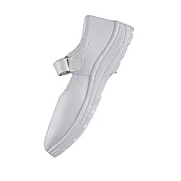 Lancer Kids' White School Uniform Shoes with Hook-and-Loop Strap