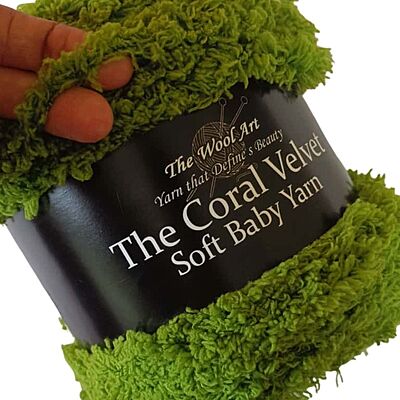 Coral Velvet Soft Baby Yarn 117 Fern Green Coral Velvet Soft Baby Yarn 117 Fern Green