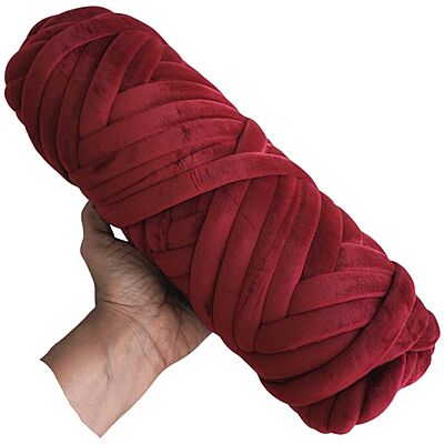 Jumbo Arm Knitting Yarn 15mm- Maroon