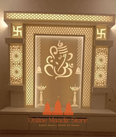 Ganesh Elegance Full Corian Mandir with Backlight