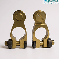 Brass Battery Terminal Connectors – Top Post Clamp Set (Pair) -ve & +ve